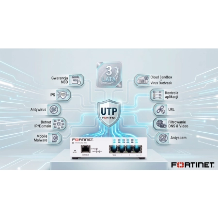 FortiGate 30G - urządzenie + licencja UTP na 3 lata