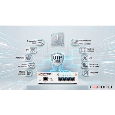 FortiGate 31G - urządzenie + licencja UTP na 1 rok