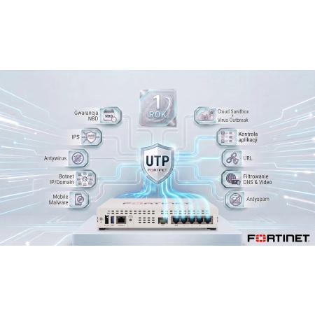 FortiGate 51G - urządzenie + licencja UTP na 1 rok