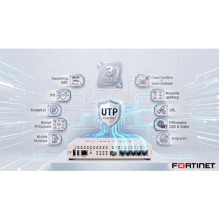 FortiGate 51G - urządzenie + licencja UTP na 3 lata